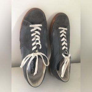 Golden Goose GGDB SSTAR Grey Leather Star Sneakers